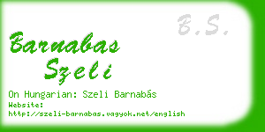 barnabas szeli business card