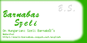 barnabas szeli business card